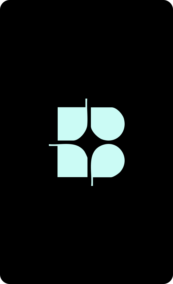 Brightvue brand mark in mint green on black