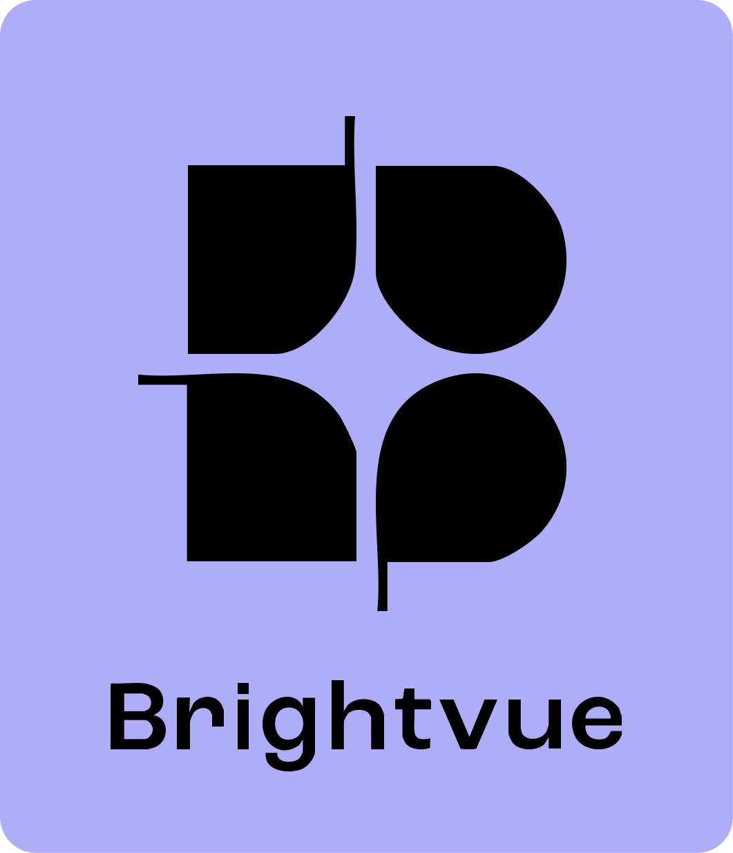 Brightvue logo on a lavender background