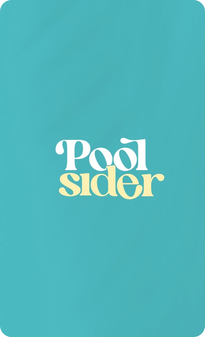 Pool Sider logo on a teal background