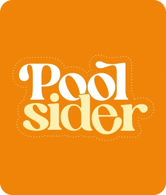 Pool Sider logo on an orange background